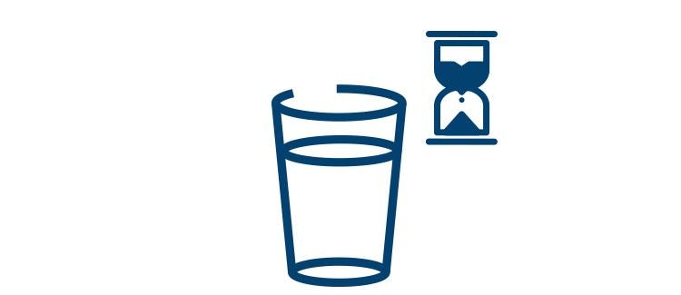 Drink with hourglass