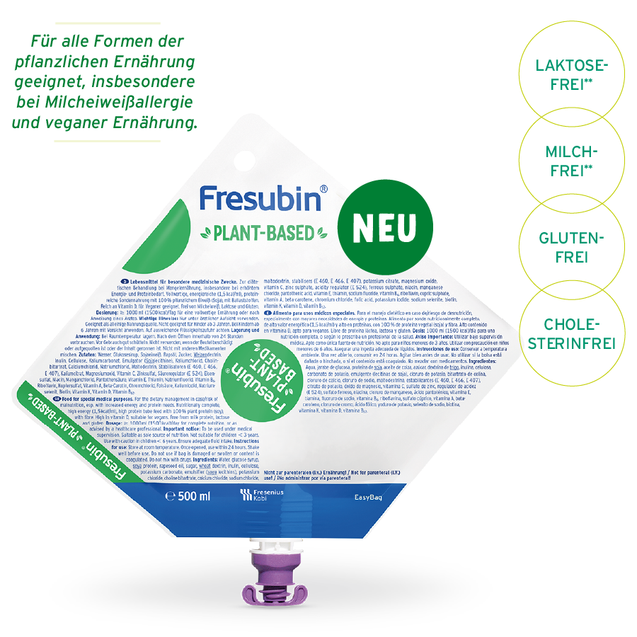 Zusammensetzung Fresubin PLANT-BASED Sondennahrung
