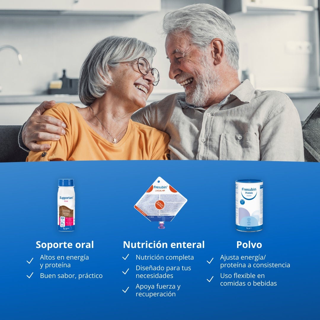 La gama Fresubin incluye bebidas de alta energía y alto contenido proteico para consumo directo, que son prácticas y tienen un sabor excelente; fórmulas de alimentación por sonda que ofrecen una nutrición completa para diversas necesidades clínicas; tazas de crema para comer con cuchara, con alto contenido de energía y proteínas, ideales como merienda o postre y disponibles en una variedad de sabores; y polvos que se pueden incorporar de manera flexible a alimentos o bebidas para ajustar el contenido de energía y proteínas a la consistencia que usted desee. 