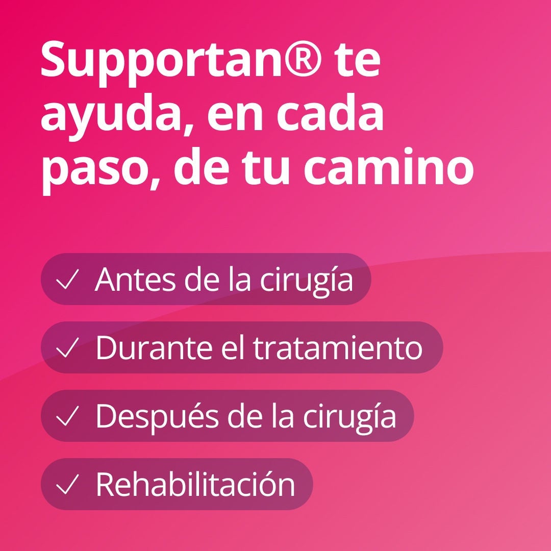 La gama Supportan de Fresubin le acompaña en cada etapa de su proceso, desde el periodo preoperatorio hasta la rehabilitación, pasando por el tratamiento y el postoperatorio. 