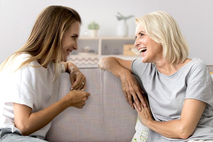Women laughing