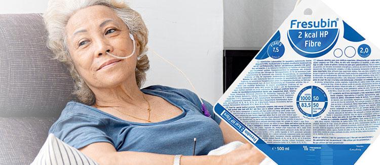 woman getting tube feeding treatment 