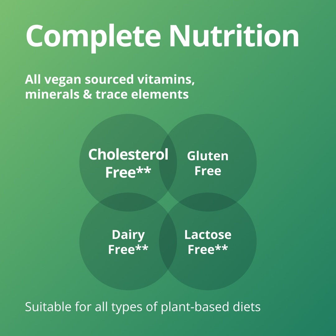Fresubin delivers complete nutrition with the Plant-Based range, with all vegan sourced vitamins, minerals and trace elements. As a cholesterol-, gluten-, dairy- and lactose-free range of nutritional supplements, the Plant-Based range is suitable for all types of plant-based diets. 