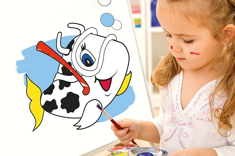 Child painting
