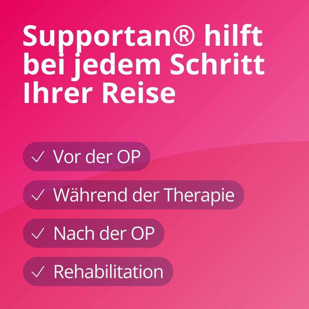 Das Supportan-Sortiment von Fresubin begleitet Sie auf jedem Schritt Ihres Weges – vor der Operation, während der Behandlung, nach der Operation und während der Rehabilitation 