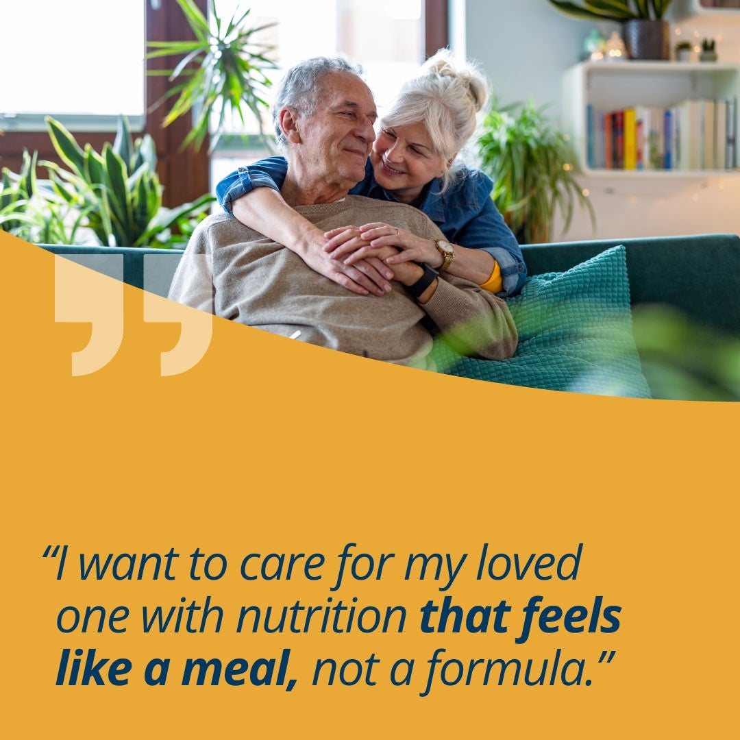 One caregiver who has used Fresubin's NutriChef range says, "I want to care for my loved one with nutrition that feels like a meal, not a formula.' 