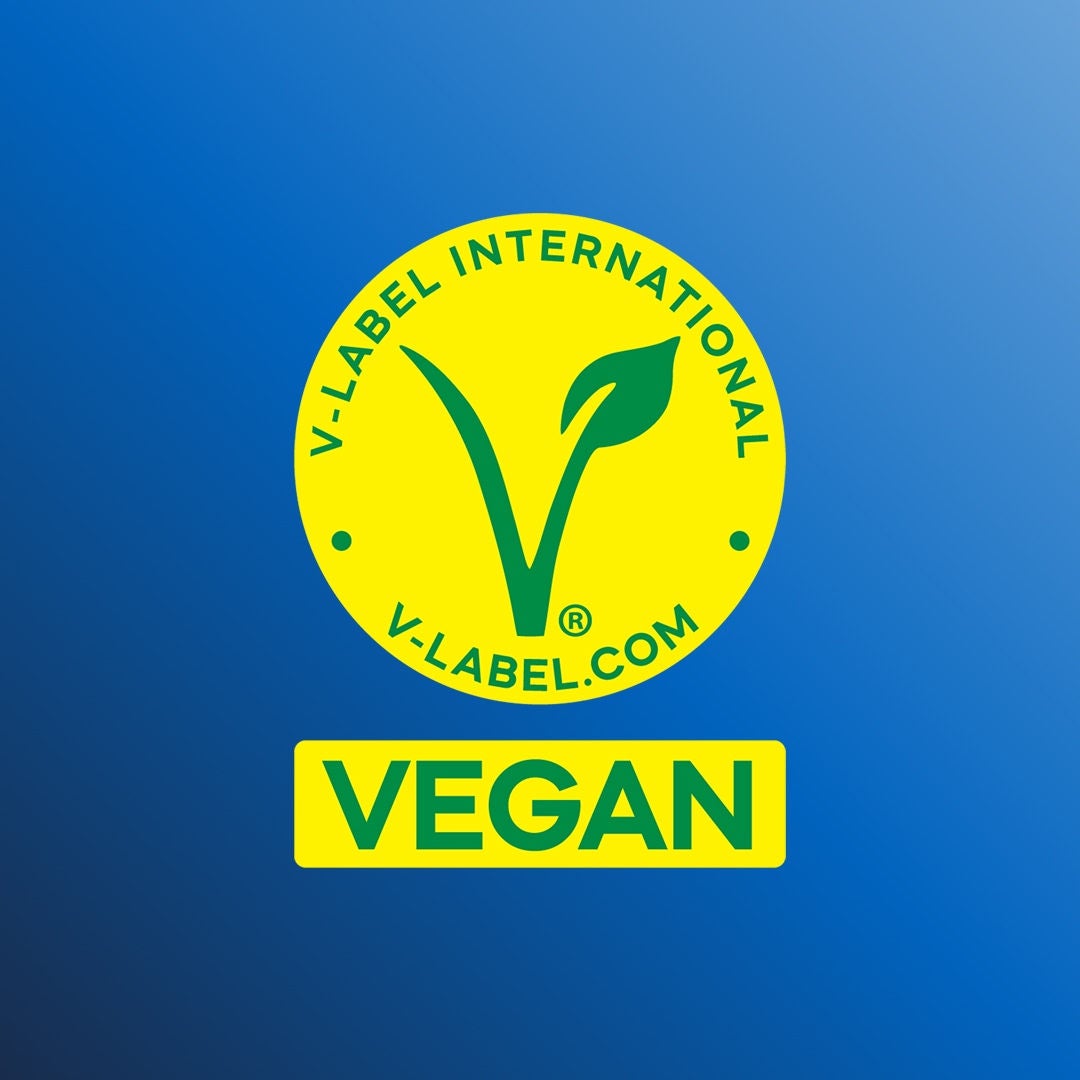 V-Label International logo demonstrating Fresubin Plant-Based range's vegan certification. 