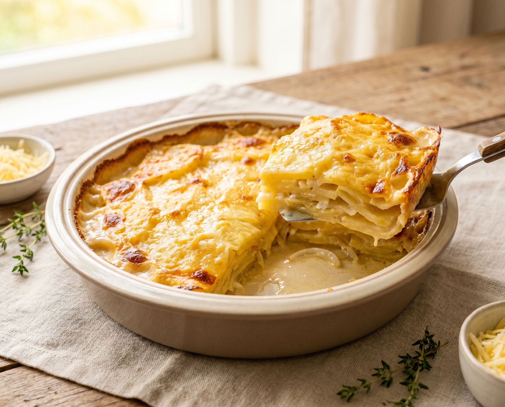 Creamy potato gratin