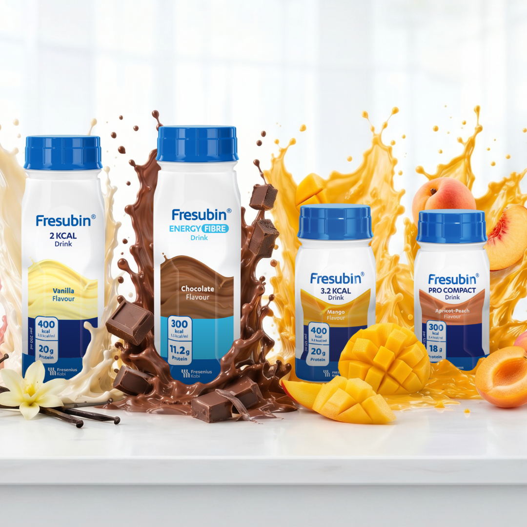 The Fresubin Pro range addresses the challenges of inadequate nutrition in older adults. Includes Fresubin PRO Drink, Fresubin PRO FIBRE Drink, Fresubin PRO Compact Drink, Fresubin PRO Creme.  