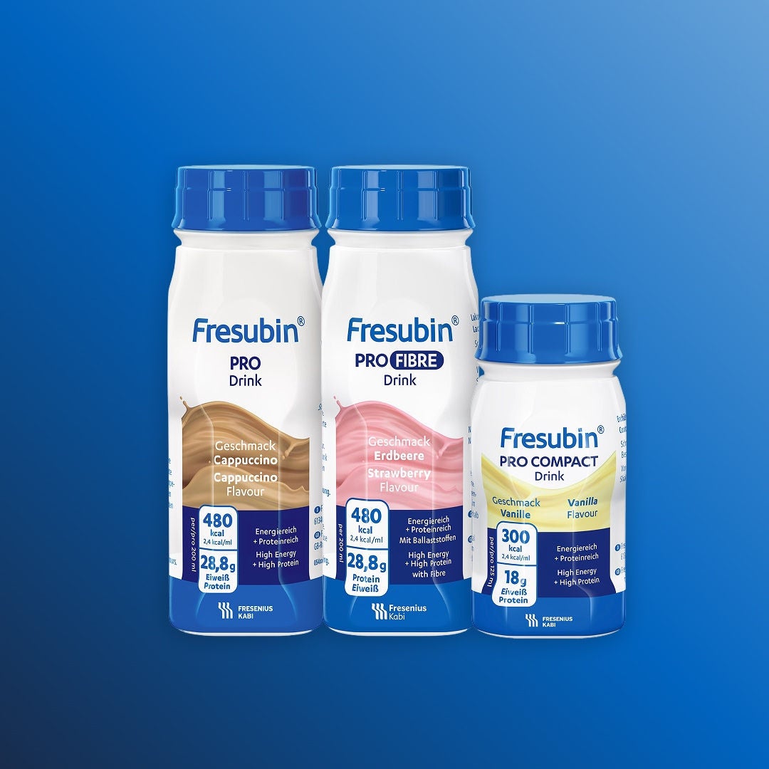 Het PRO-assortiment van Fresubin met verschillende smaken