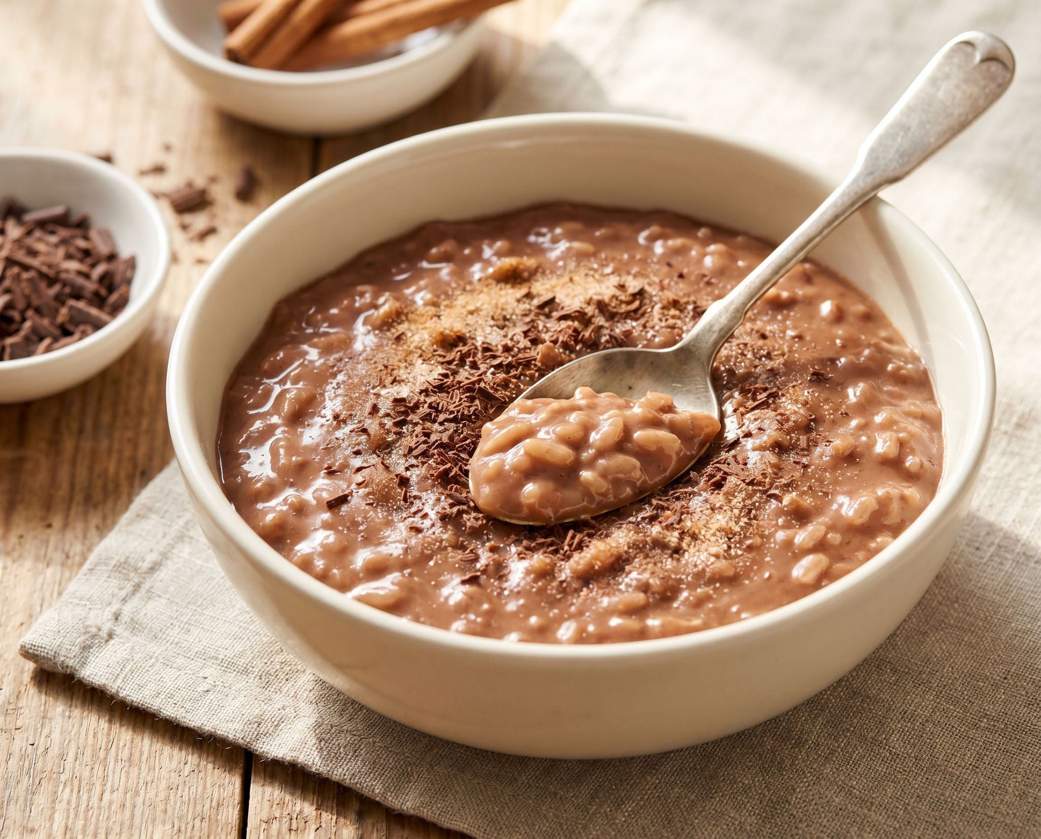 Chocolate rice pudding