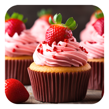 Cupcakes à la fraise