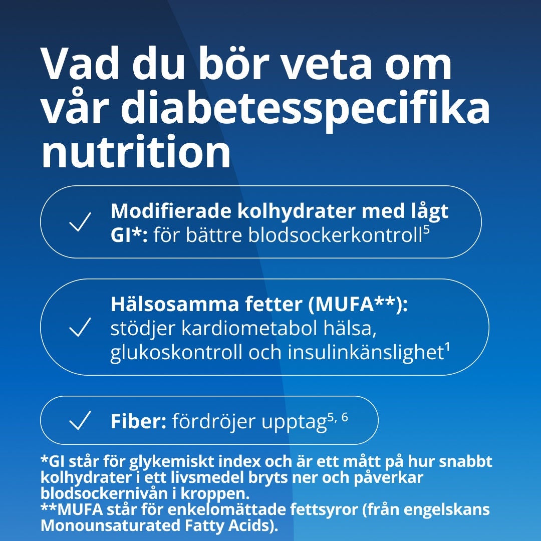 När du planerar en diabetesanpassad kost bör du välja bearbetade kolhydrater med lågt GI för bättre blodsockerkontroll, hälsosamma fetter (enkelomättade fetter) för att främja hjärt- och ämnesomsättningshälsan, glukoskontrollen och insulinkänsligheten, samt kostfiber för att fördröja upptaget. 