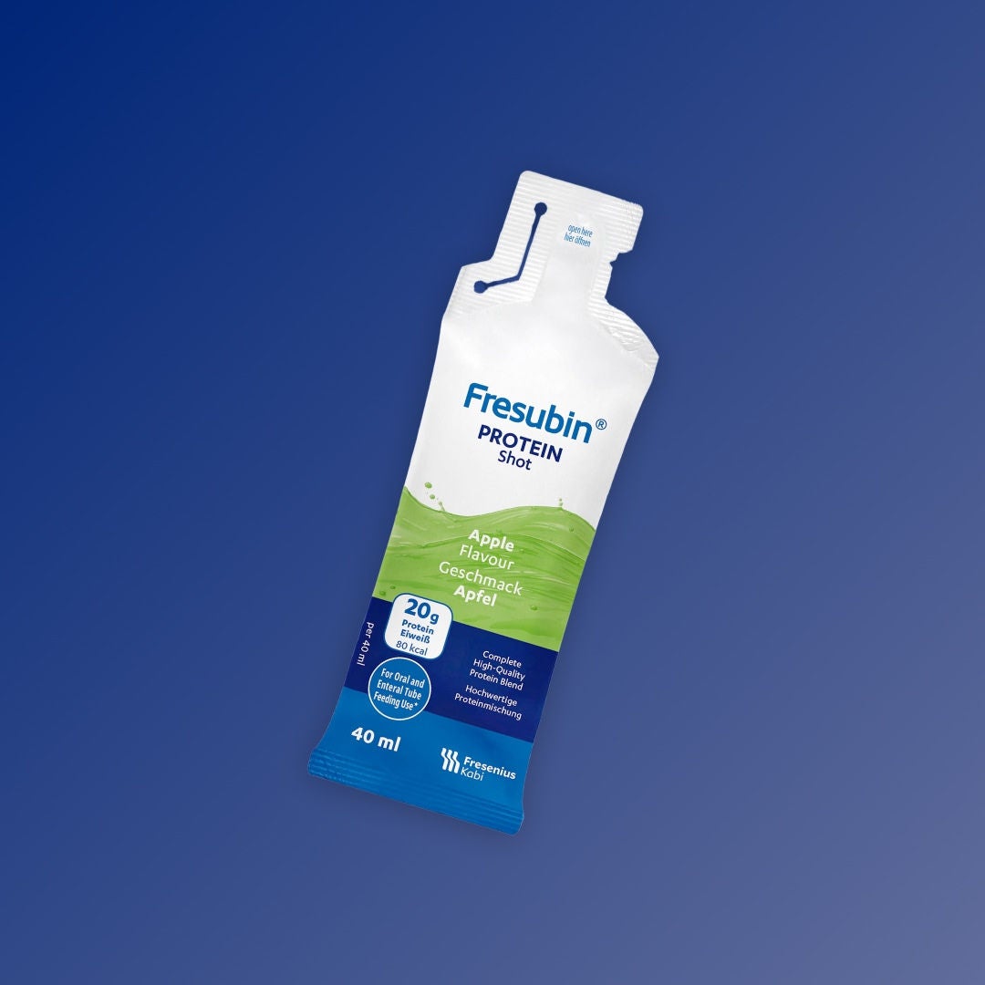 De proteïneshot met appelsmaak van Fresubin 