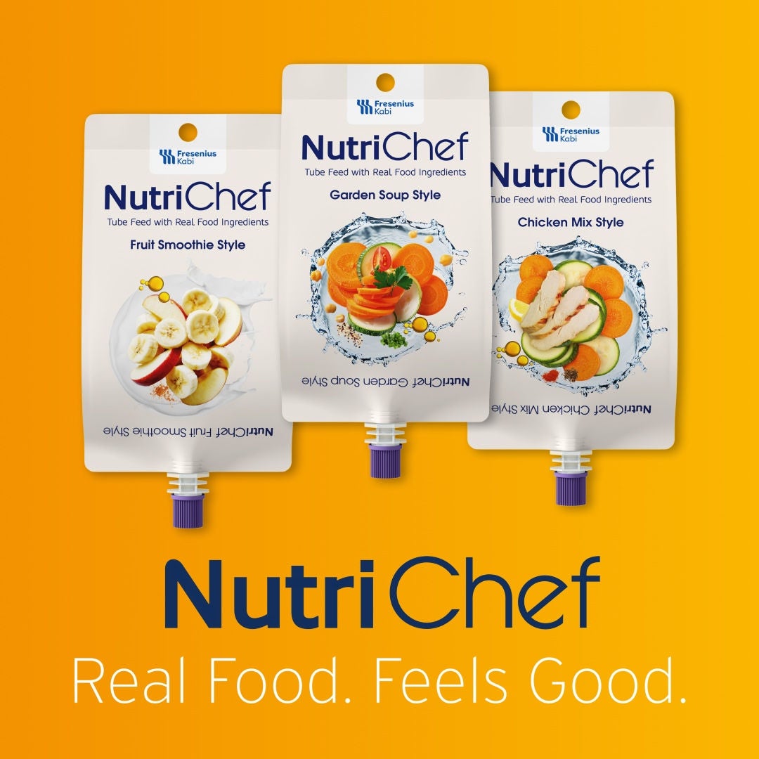 The NutriChef range from Fresubin, including Fruit Smoothie Style, Garden Soup Style and Chicken Mix Style tube feeds, contains real food ingredients to help you feel good. 
