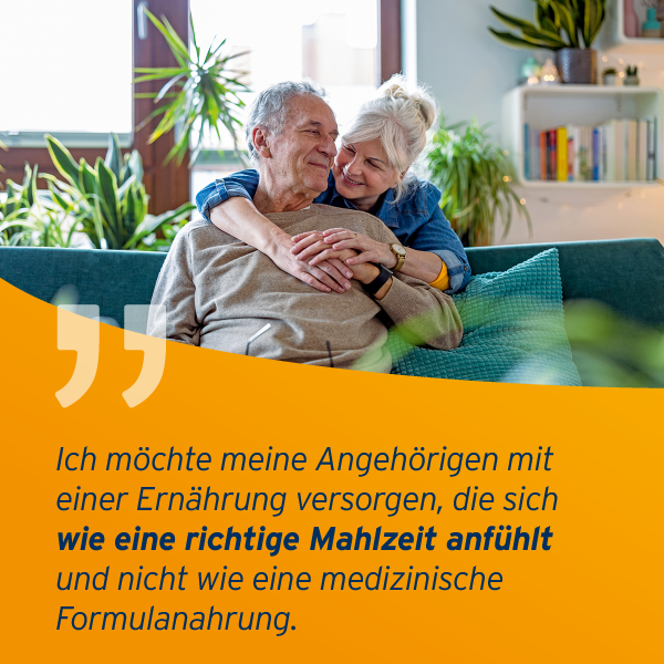 Ein Paar umarmt sich. Zitat NutriChef 