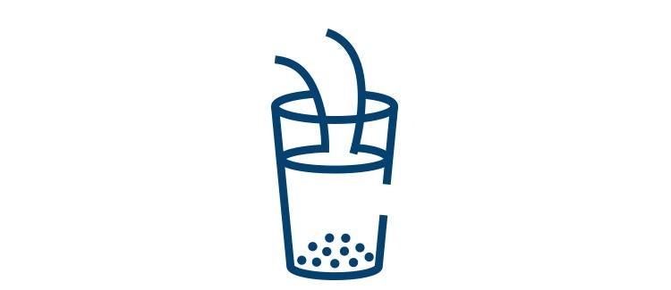 Add powder to liquid 