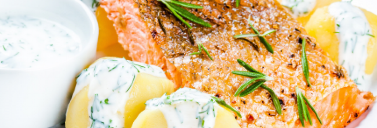 Salmon with Creamy Dill Sauce