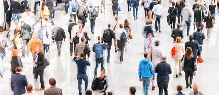 Crowd of people in the city
