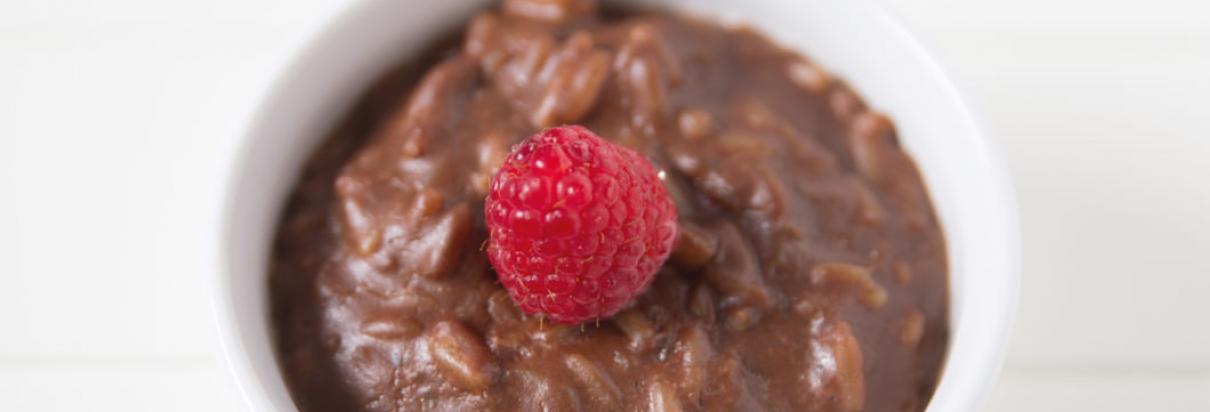 Chocolate rice pudding