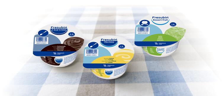 Cremes on tablecloth