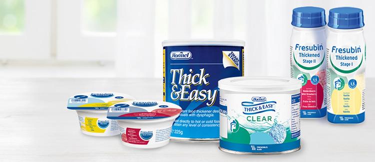 Dysphagia products in a kitchen