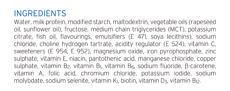 Diben Vanilla Ingredients Eng