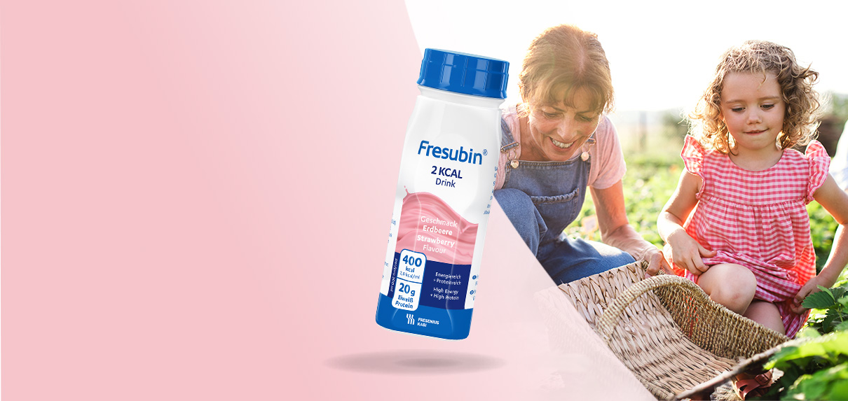Neu im Körbchen: Fresubin 2 kcal Drink Geschmacksrichtung Erdbeere