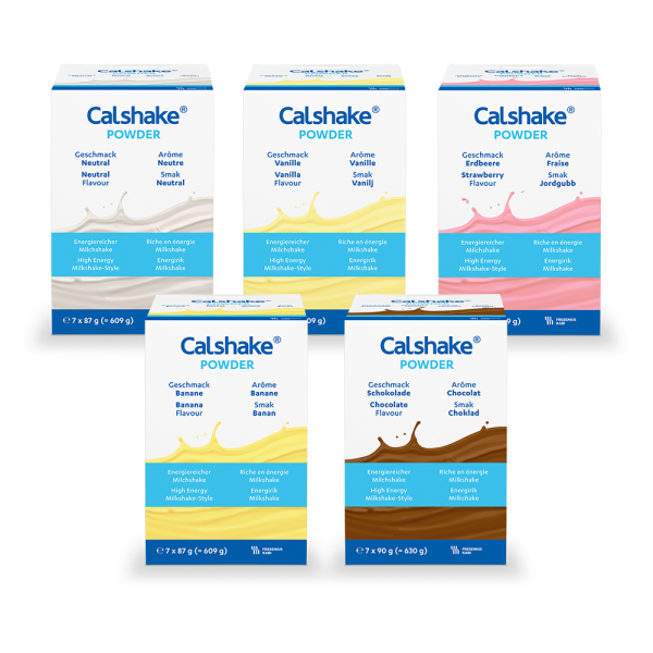 Verschiedene Sorten Calshake POWDER
