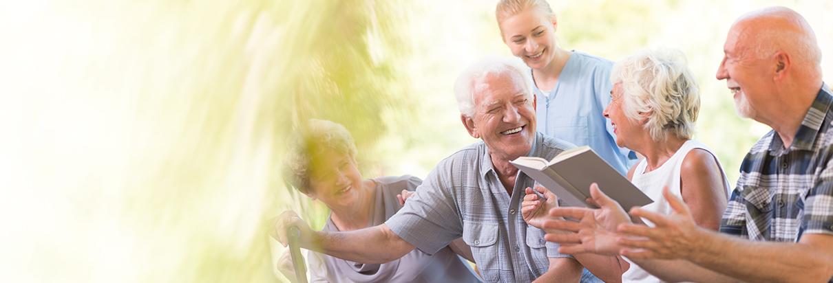 Elderly people gathering