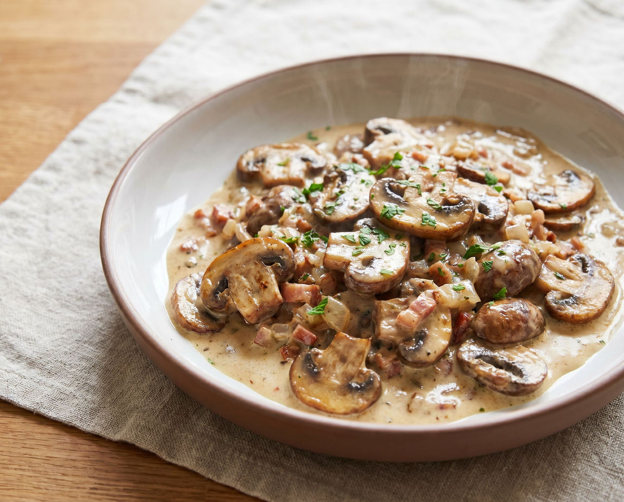  Creamed mushrooms