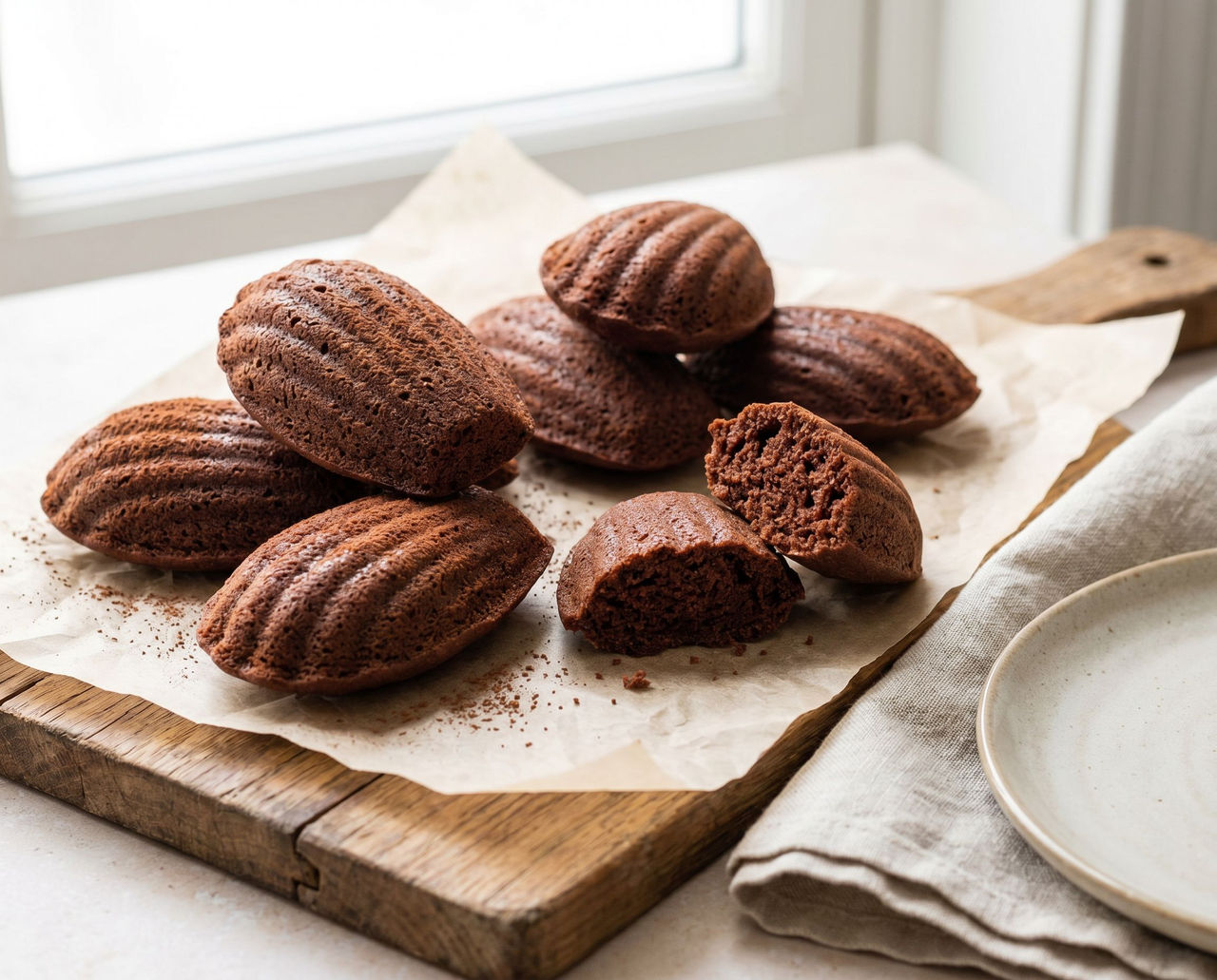 Madeleines au chocolat