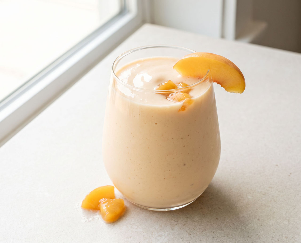 Vanilla peach shake