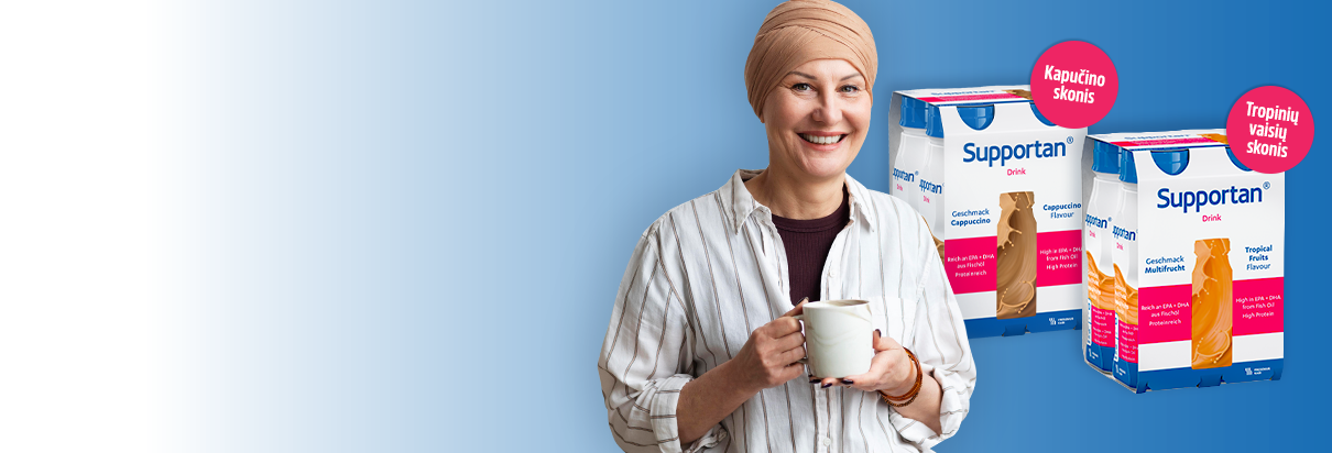 pacientė ir Supportan gėrimai