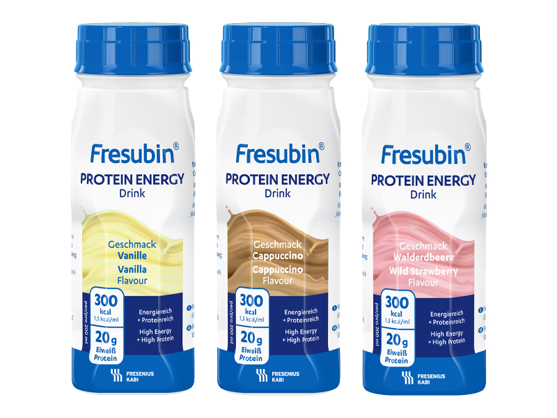 Fresubin Næringsdrikk - Protein Energy DRINK 3 smaker - vanilje_cappuccino_markjordbaer