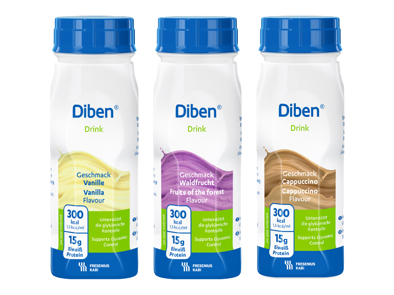 Næringsdrikk - Diben Drink - 3 smaker - vanilje_skogsbaer_cappuccino
