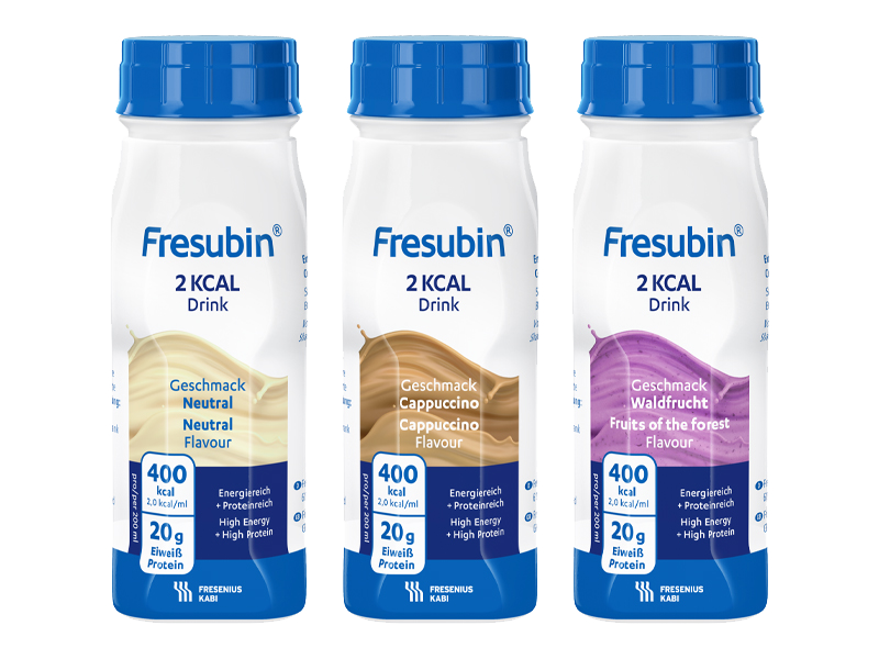 Fresubin Næringsdrikk - 2kcal Drink - 3 smaker - noytral_cappuccino_skogsbaer