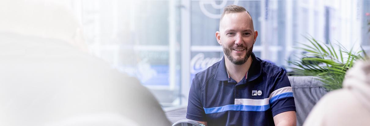 Man smiling