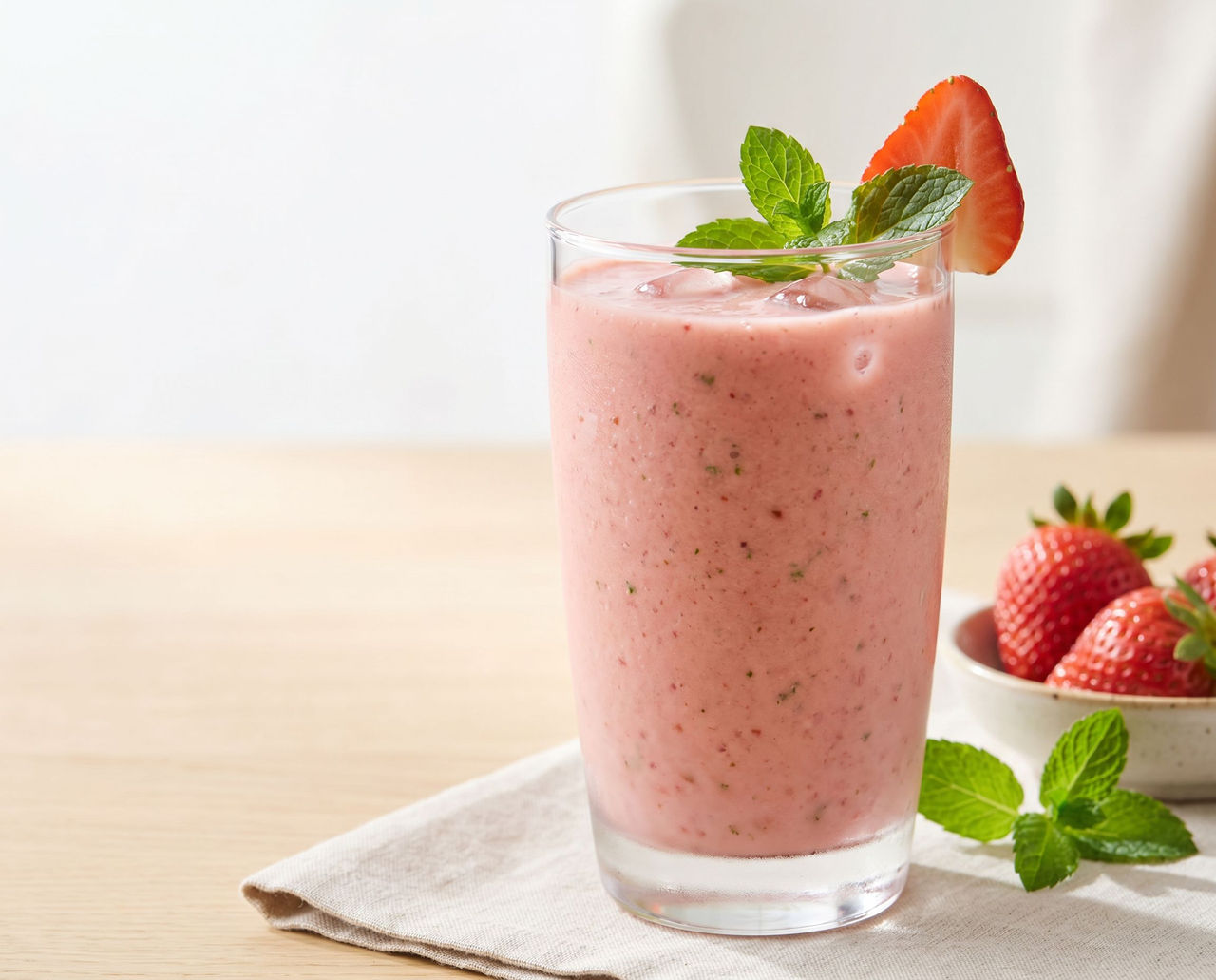 Strawberry mint shake
