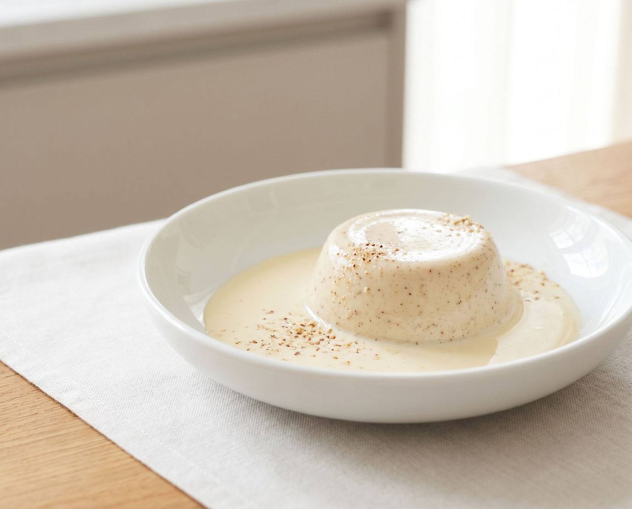 Nut cream pudding