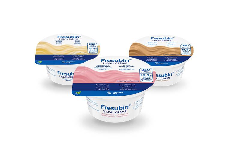 Verschiedene Sorten von Fresubin 2 KCAL CRÈME - verlinkt zu Fresubin 2 KCAL CRÈME