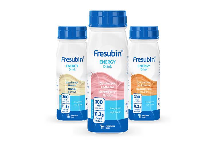 Verschiedene Sorten von Fresubin ENERGY Drink - verlinkt zu Fresubin ENERGY Drink (Produkte)