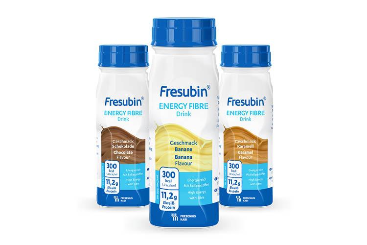 Verschiedene Sorten von Fresubin ENERGY FIBRE Drink - verlinkt zu Fresubin ENERGY FIBRE Drink (Produkte)
