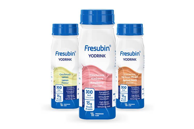 Verschiedene Sorten von Fresubin YODRINK - verlinkt zu Fresubin YODRINK (Produkte)