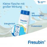 Fresubin ENERGY FIBRE Drink  mit Angaben der Nährwerte - Der Fresubin ENERGY FIBRE Drink zeigt trotz kleiner Flasche eine große Wirkung, indem diese energie- und proteinreich ist und Ballaststoffe enthält.