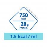 Fresubin Sondennahrung: Nährwerte Fresubin ENERGY FIBRE pro Beutel(500 ml): 750 kcal, 28g Protein. 1.5 kcal / ml.