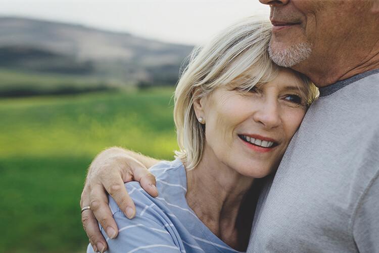 couple on lawn