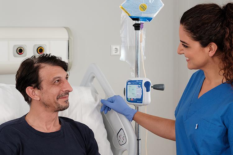 Nurse caring for patient
