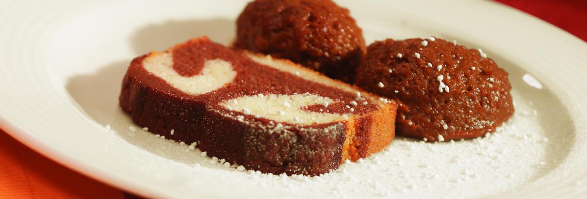 Marble cake with coffee cream