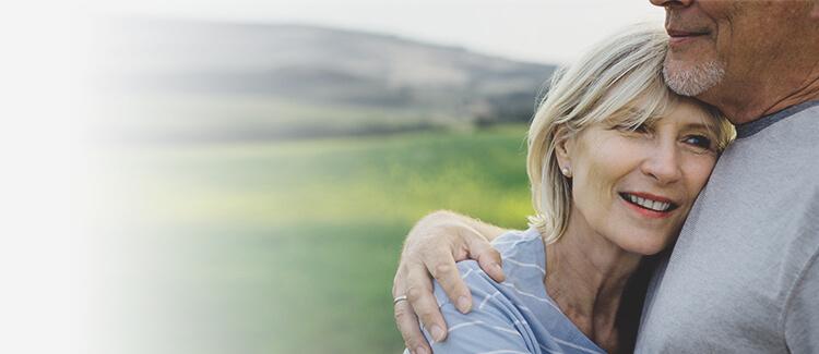 old couple on lawn